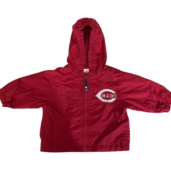 Cincinnati Reds Outbrook Kids Windbreaker Jacket Size 12 Months Red - Picture 6 of 6